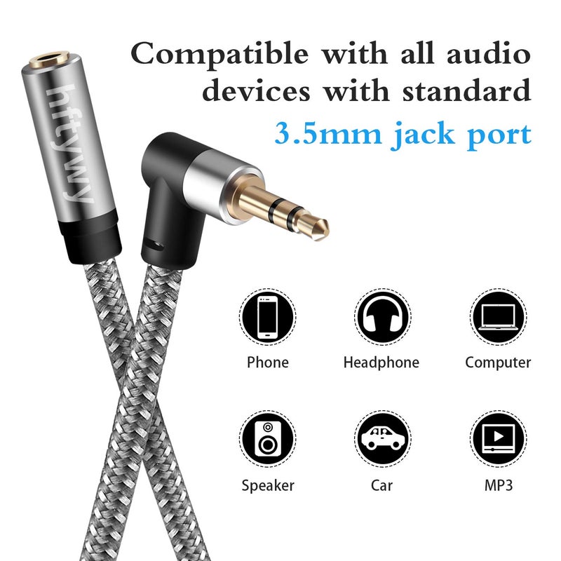 Hftywy Headphone Extension Cable 20ft 3.5mm Male to Female Stereo Audio Extension Cable - Double Shielded Braided Long 1/8 TRS aux Cord Extender for Smartphones, Tablets, Media Players - Image 5